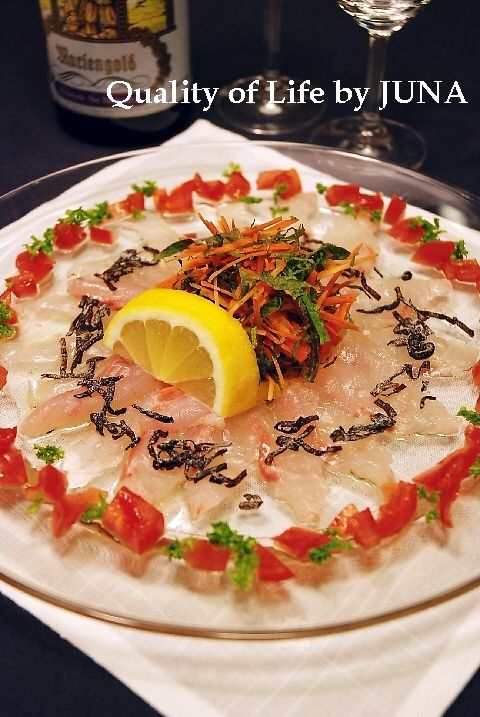 「洋＆エスニック」おうちde至福の鯛のカルパッチョ風