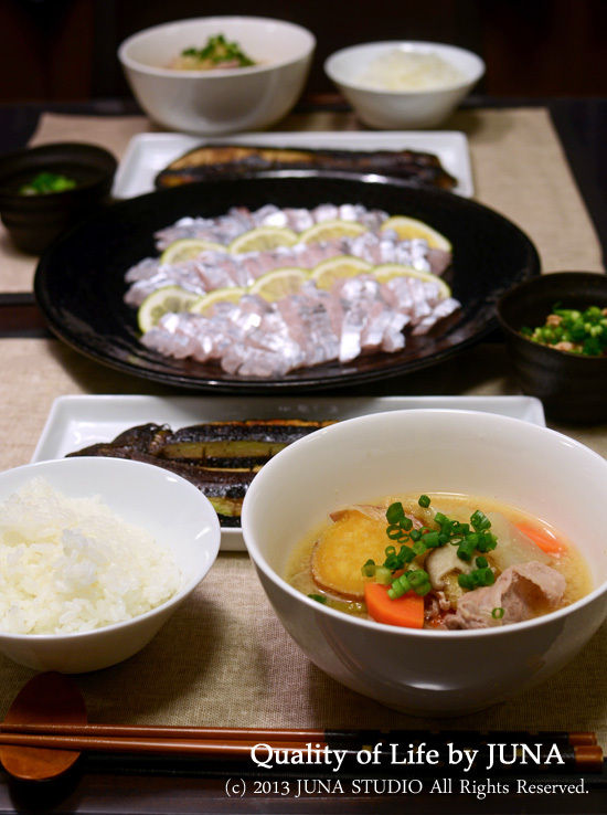 太刀魚のお刺身など