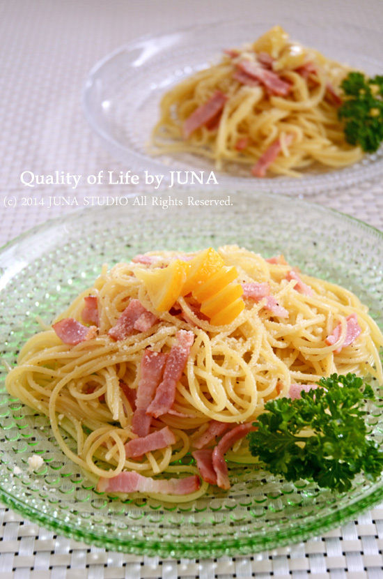レモン塩を使ったパスタ、とコメレスなど