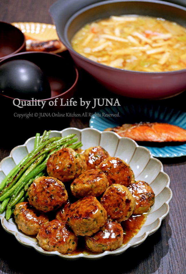 揚げない肉団子の晩ごはん/娘が赤ちゃんの時検診で引っかかった話