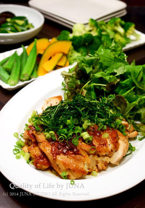 鶏むね肉のソテー☆梅ソース