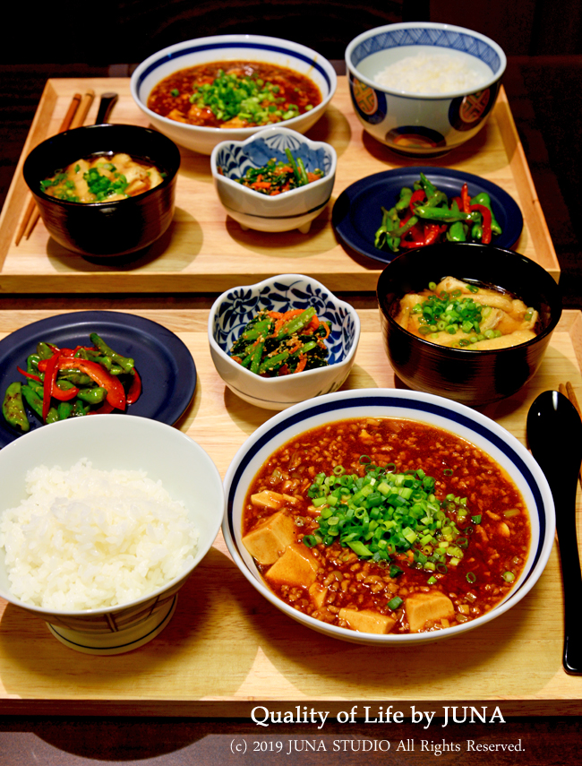 【盆ごはん】父娘のためのマーボー豆腐定食♪／ドライブレコーダー