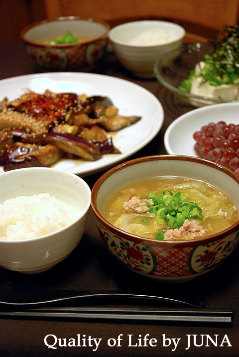 お酢でさっぱり☆白菜と鶏ひき肉のトロトロスープ