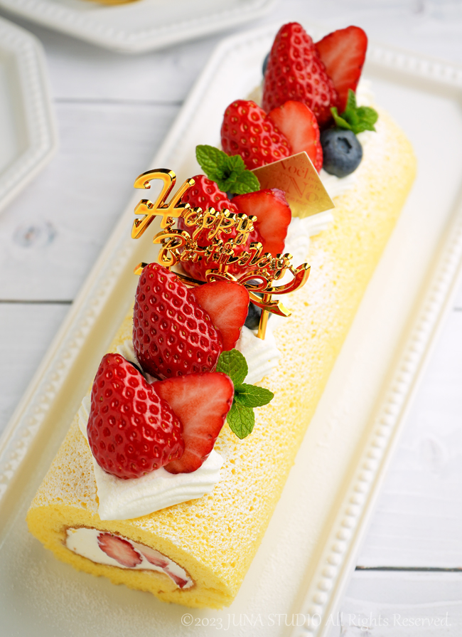 苺メンダコさん♡ロールケーキ JUNA夫さんの誕生日ケーキ～いちごのロールケーキ～ : Quality
