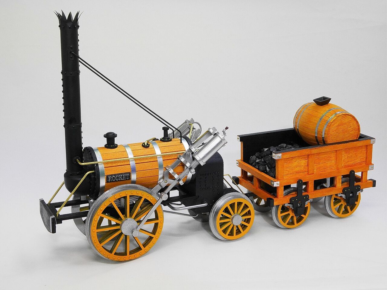 OcCre 1/24 ロケット号 蒸気機関車　模型キット OcCre ロケット号の製作 4 完成です : 瀬戸川模型工房のブログ