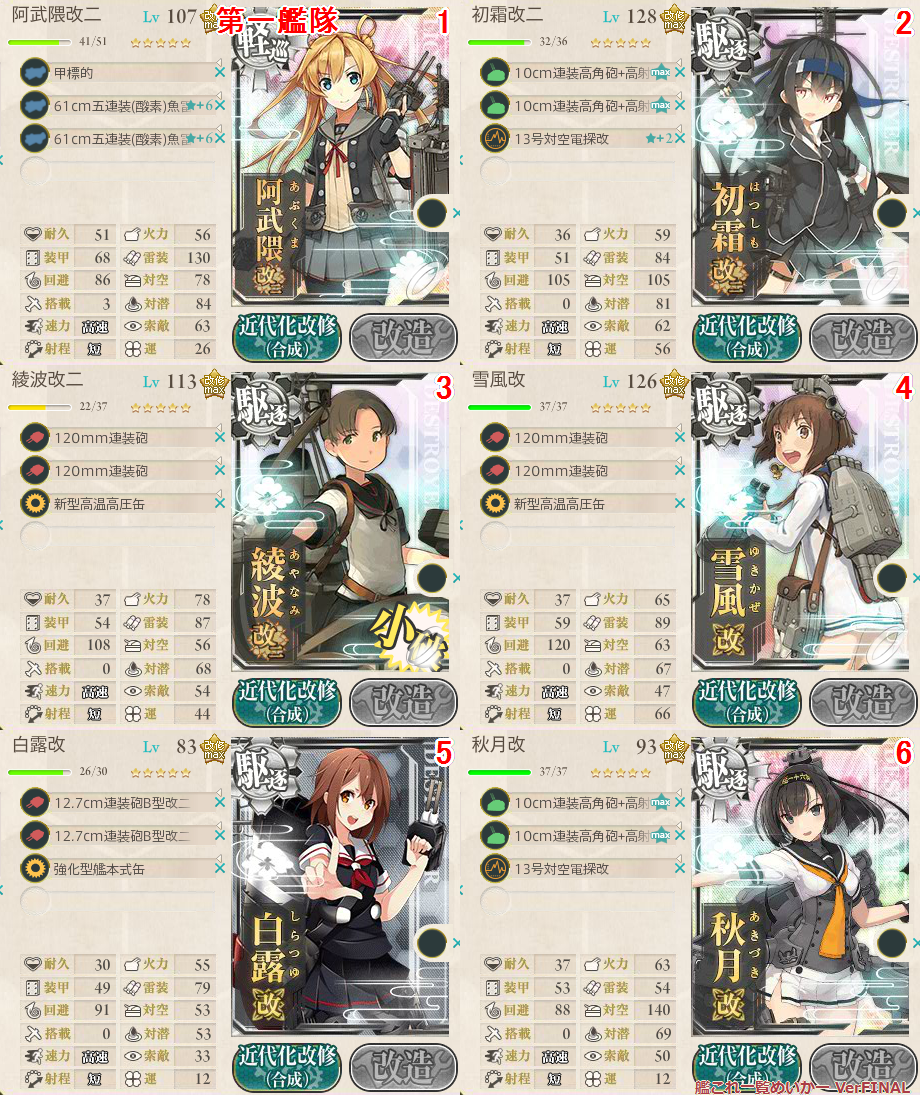 艦これ 1 6 鎮守府近海 鎮守府近海航路 Extra Operation 勉強後記