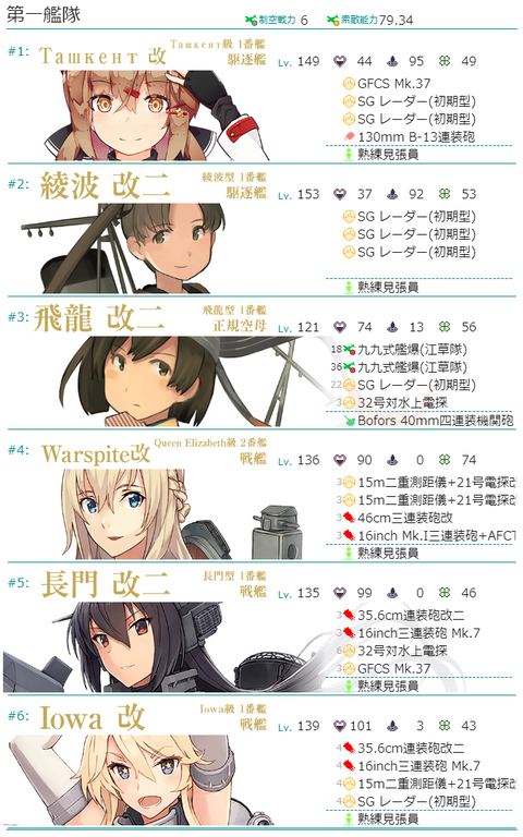 命中重視の支援艦隊