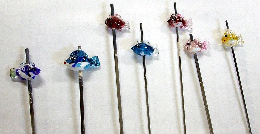 玉野みなと芸術フェスタに向けてお土産アートのメバルとんぼ玉ストラップ制作 とんぼ玉クラブblog