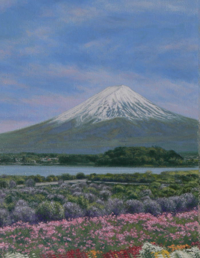 やはり富士山の絵になったか（油絵） : デッサン画は楽しく