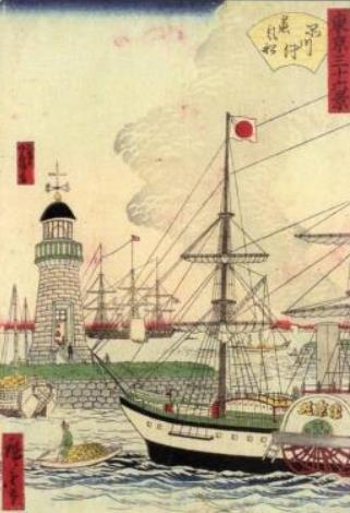 品川沖の東京丸（三菱商船）１８７４年