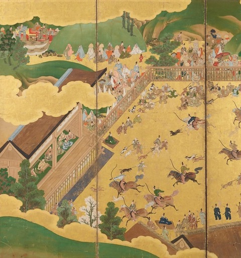 犬追物屏風 17世紀