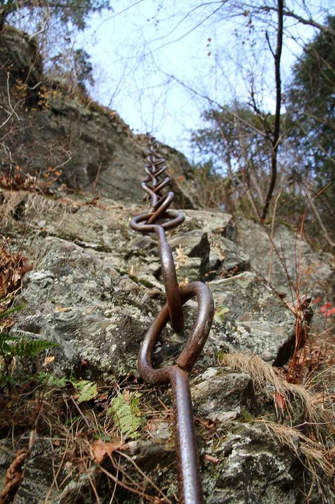 高越山　薬師鎖場