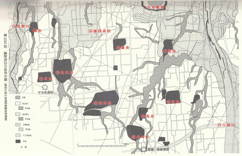 平池南遺跡調査報告書　周辺地形図