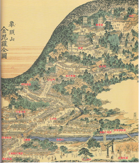 金毘羅全図　１８６０年