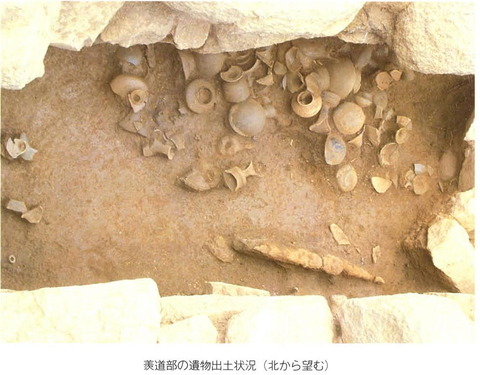 安造田3号墳 出土状況