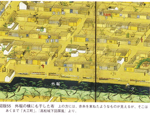 高松城下図屏風　大工町２