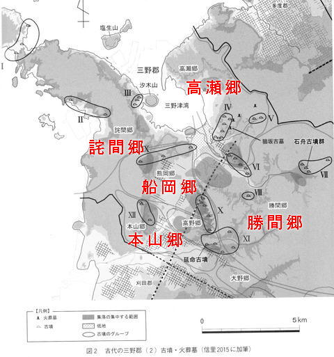 古代三野郡郷名