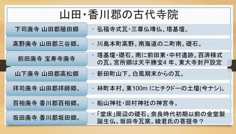 香川郡の古代寺院一覧