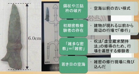 中寺廃寺　三鈷杵破片２