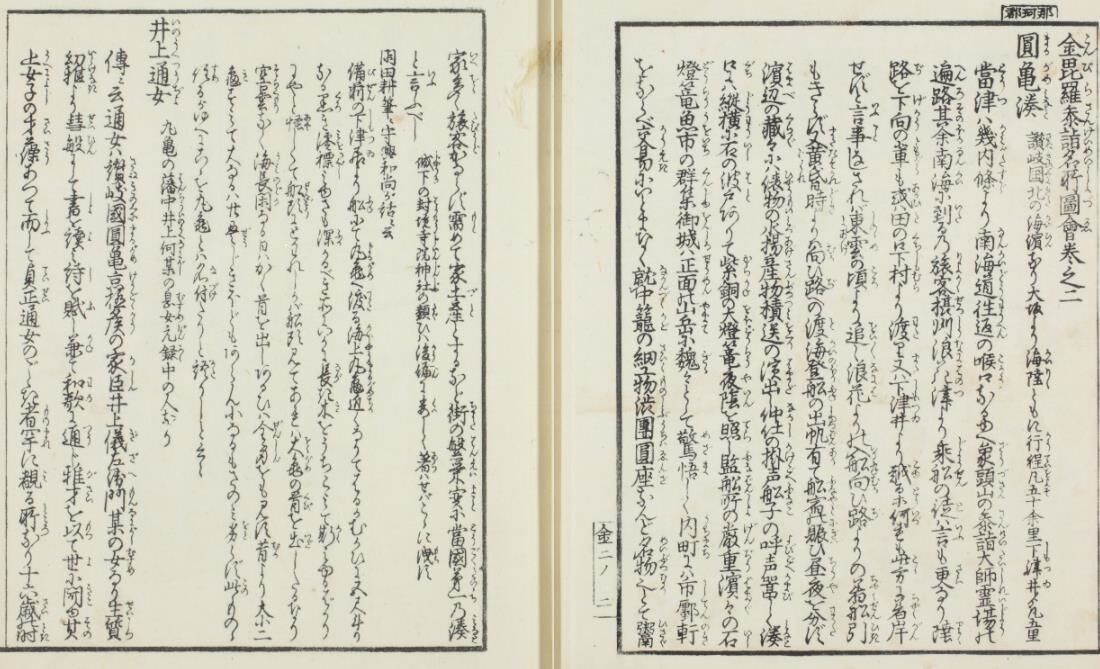 金毘羅丸亀街道 金毘羅参詣名所図会に見る丸亀街道 三軒家まで 金毘羅丸亀街道 金毘羅参詣名所図会に見る丸亀街道 三軒家まで