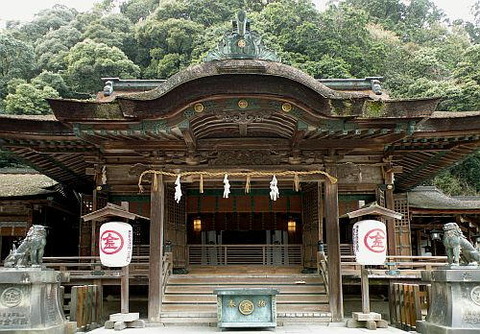 1 金毘羅 三穂津姫社の青銅製狛犬g