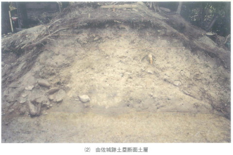 由佐城土塁断面