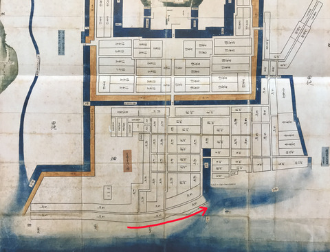 丸亀の海岸線17世紀