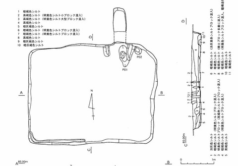 吉野下秀石遺跡ＳＢ０４　カマド付縦穴式