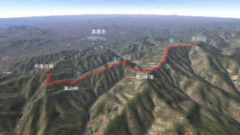 4 樫の休場 東山峠俯瞰図