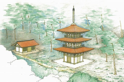 「平安時代のたたずまい」 仏堂と塔