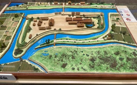 三宅御土居の復元模型