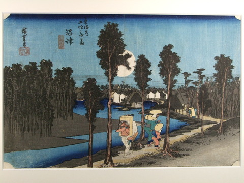 天狗面を背負う山伏　浮世絵