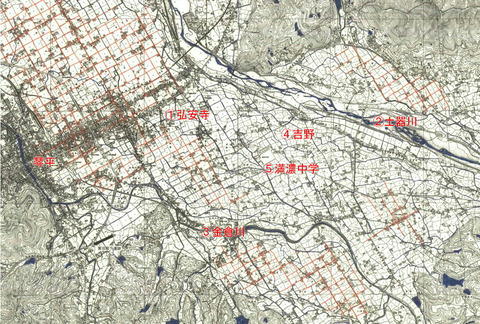 まんのう町の条里制跡