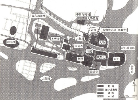 201211231552340d1【中世都市・尼崎推定略図:藤本原図】