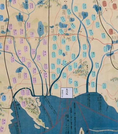 香東川周辺　天保国図　
