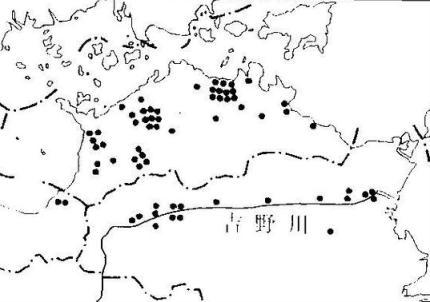 安楽寺末寺分布図 讃岐・阿波拡大版