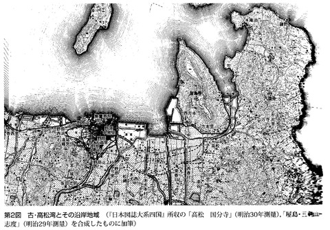 高松・屋島地形図明治30年