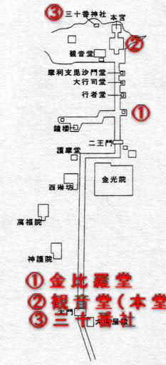 1金毘羅大権現 創建期伽藍配置