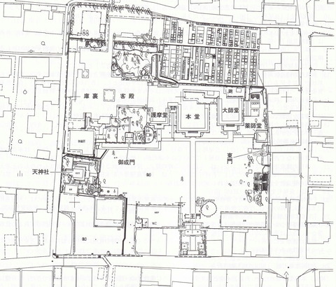 長尾寺　現在の伽藍配置図