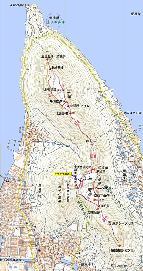 屋島寺 北嶺地図