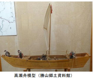 高瀬舟模型 勝山歴史博物館