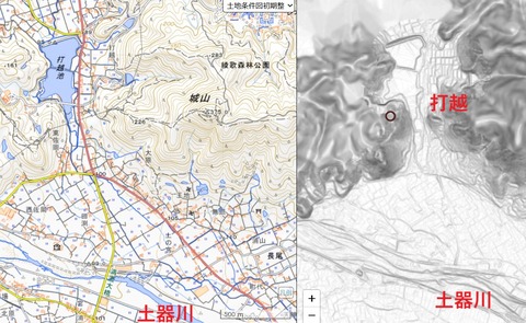 土器川旧流路　長尾から打越