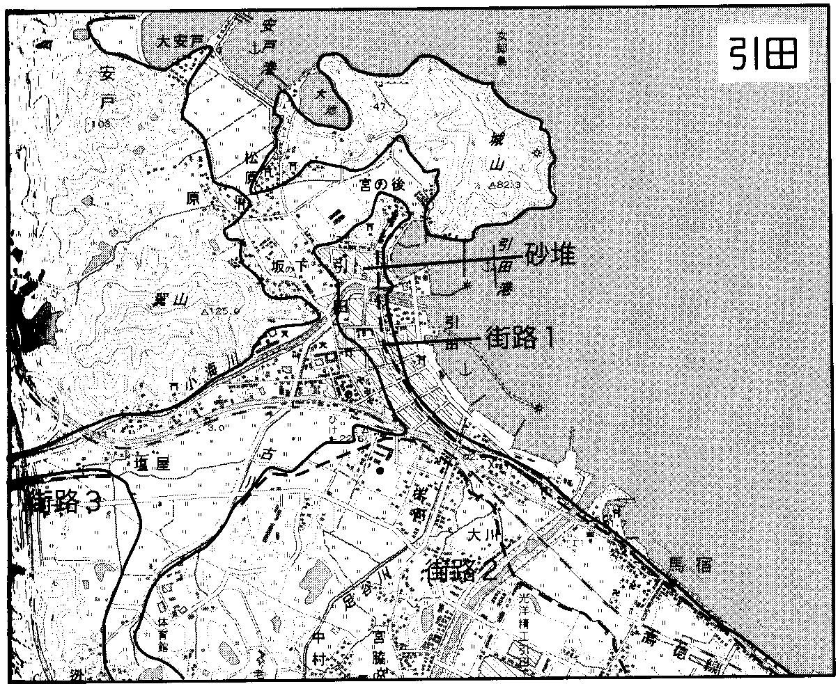 中世讃岐の港NO1 復元地図から中世讃岐の港(引田・志度・宇多津