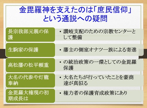 金毘羅大権現の成長原動力