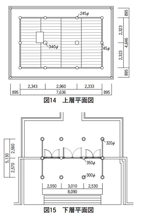 安楽寺山門　平面図