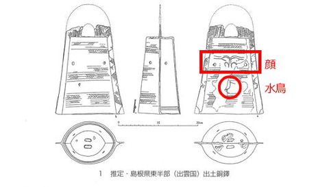 島根県出土とされる邪視文銅鐸2