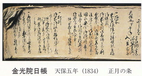 金光院日帳　１８３４年　正月