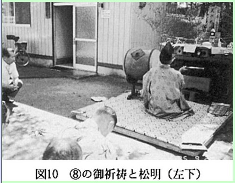 阿波北島町の地鎮さん　御祈祷と松明