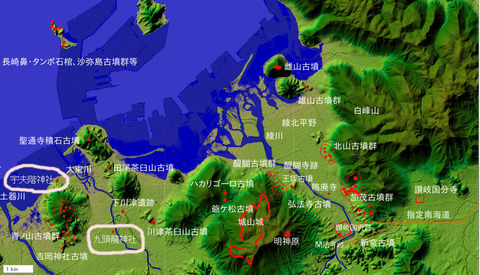 坂出・宇多津の古代海岸線