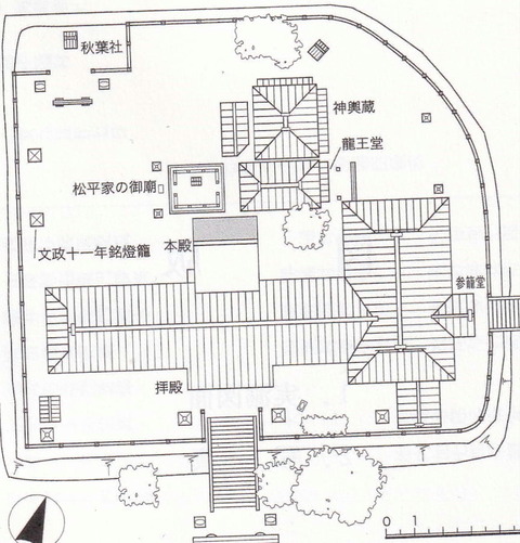 大川神社 神域図